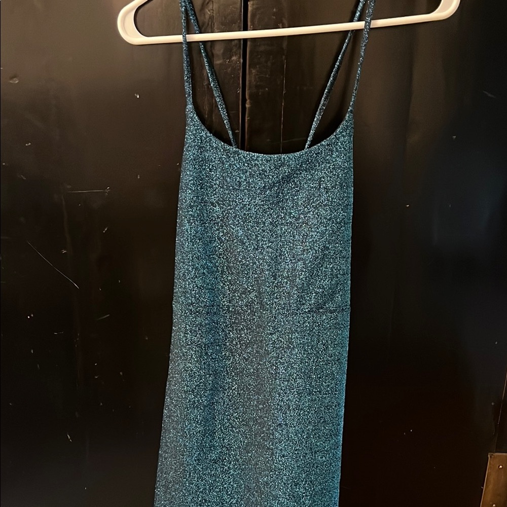 Sparkling Blue Sleeveless Dress
